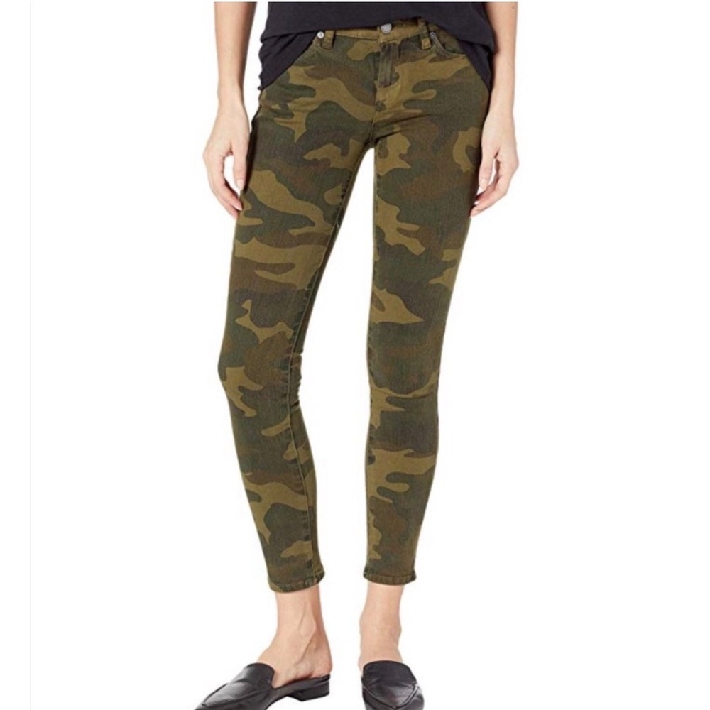 NEW BlankNYC Reade Ankle Crop Skinny Green Camo Jeans 28 - NWT